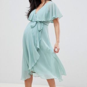 ASOS Maternity Midi Wrap Dress NWT